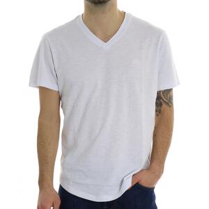 T-SHIRT SCOLLO V BIANCO